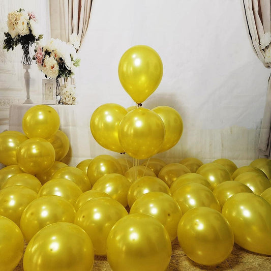 300 Pack Golden Balloons 12 Inch Pearlescent Golden Party Balloons for Weddings, Birthdays, Baby Showers and More