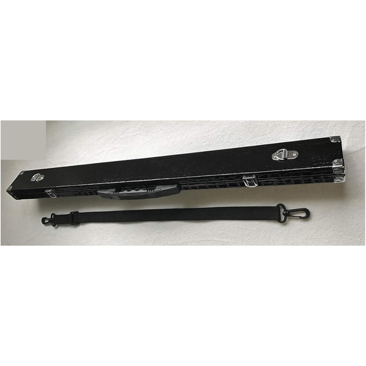 Contrabass Bow Case, French Style, Fits Bass Bows, Embossed Leather Look, Handle, Strap Included