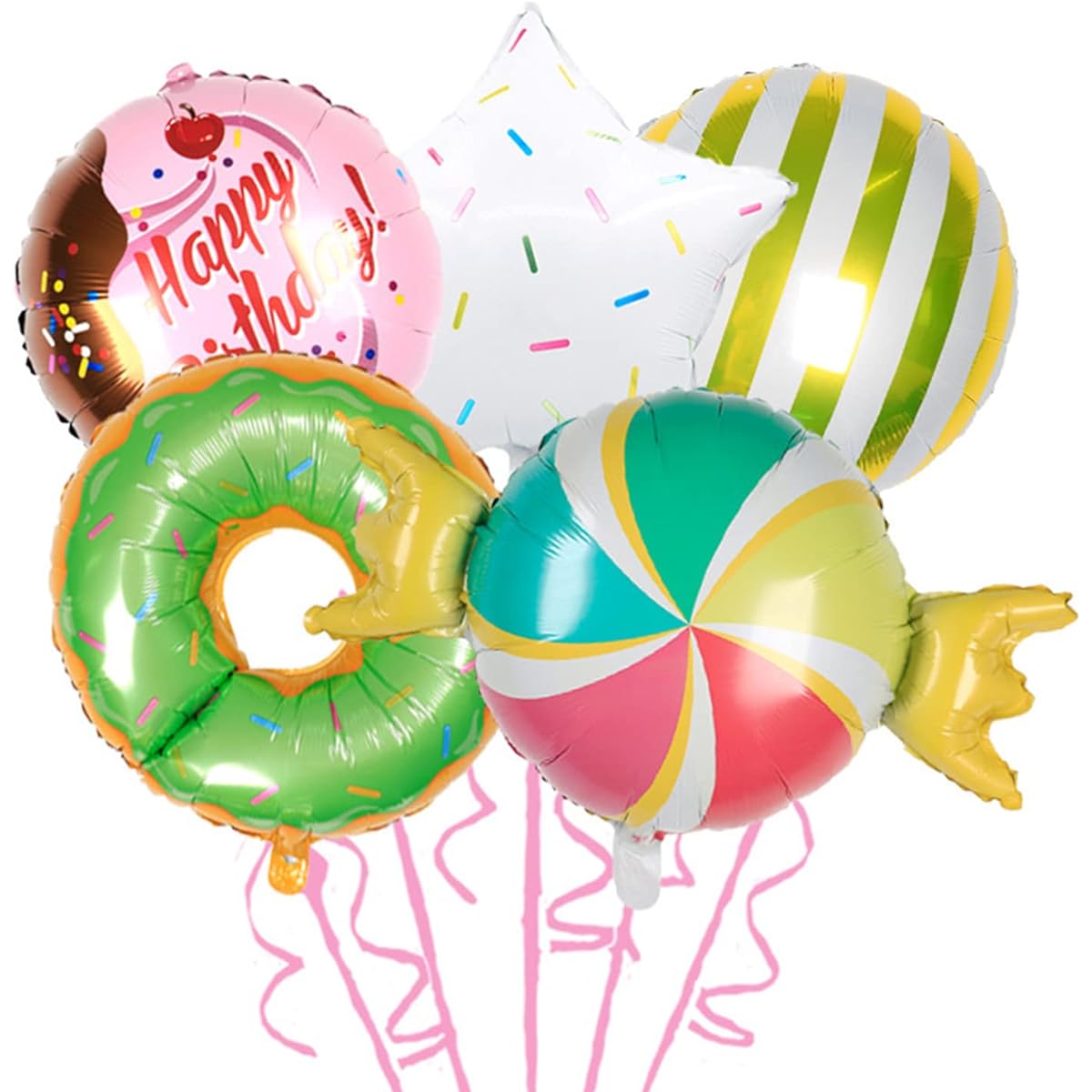 Candy Balloon & Donut Balloon Set Candy Party Decorations Candy & Donut Theme Birthday Decorations Candyland Party Decorations