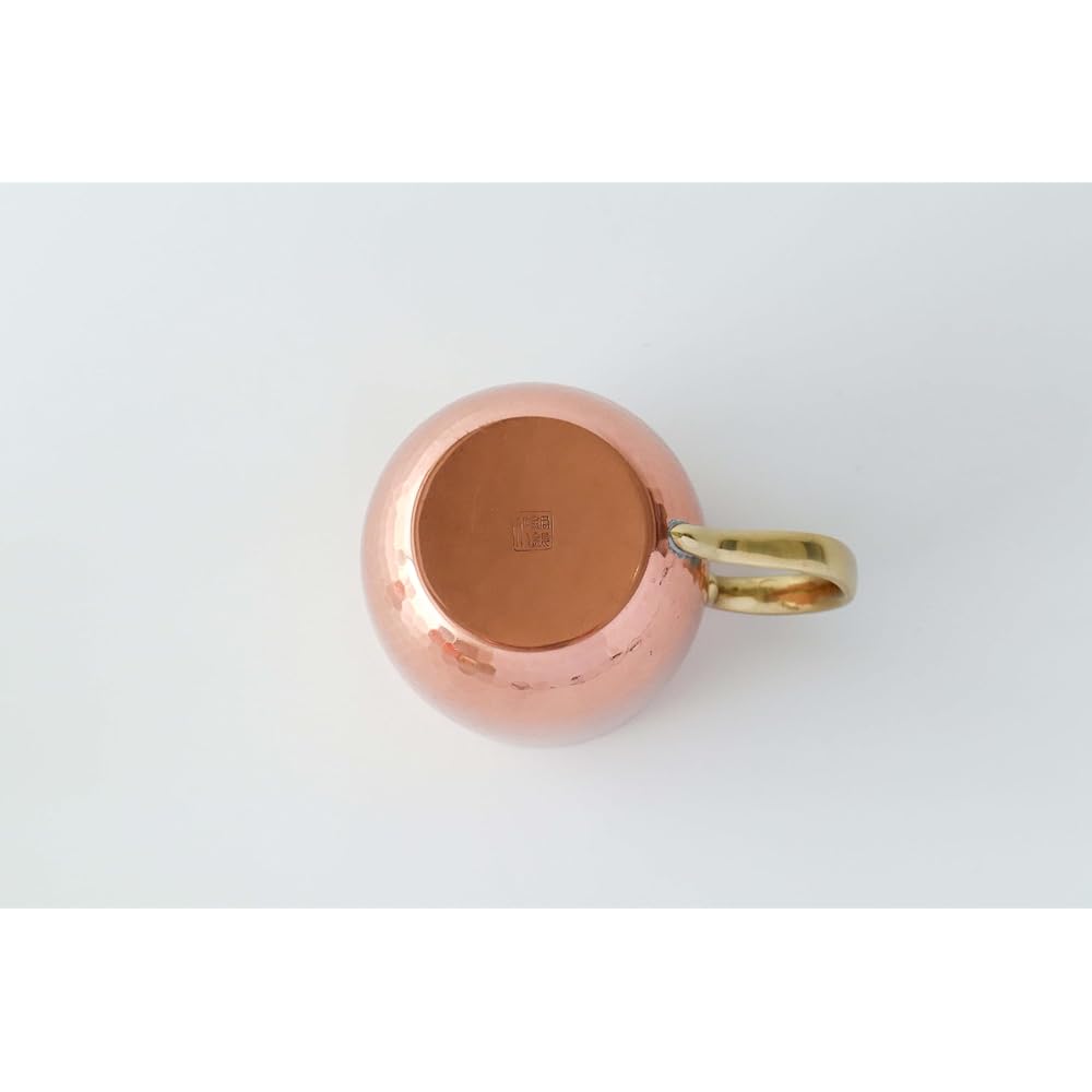 Asakusa Copper Silver Copperware Store Pure copper mug (small) 400cc Beer cup made by Mr. Hoshino with 40 years of experience as a craftsman