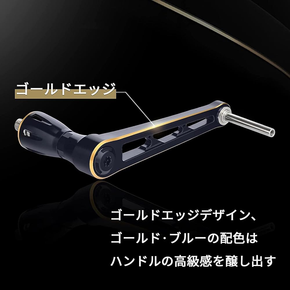 Gomexus CJ90 Reel Handle Shimano Daiwa Spinning Reel Compatible Reel Single Handle Saltiga SW Stella SW 90mm Titanium with Handle Knob Yellowfin Tuna Kingfish Offshore Jigging Bluefish Sea Fishing For Left and Right Use