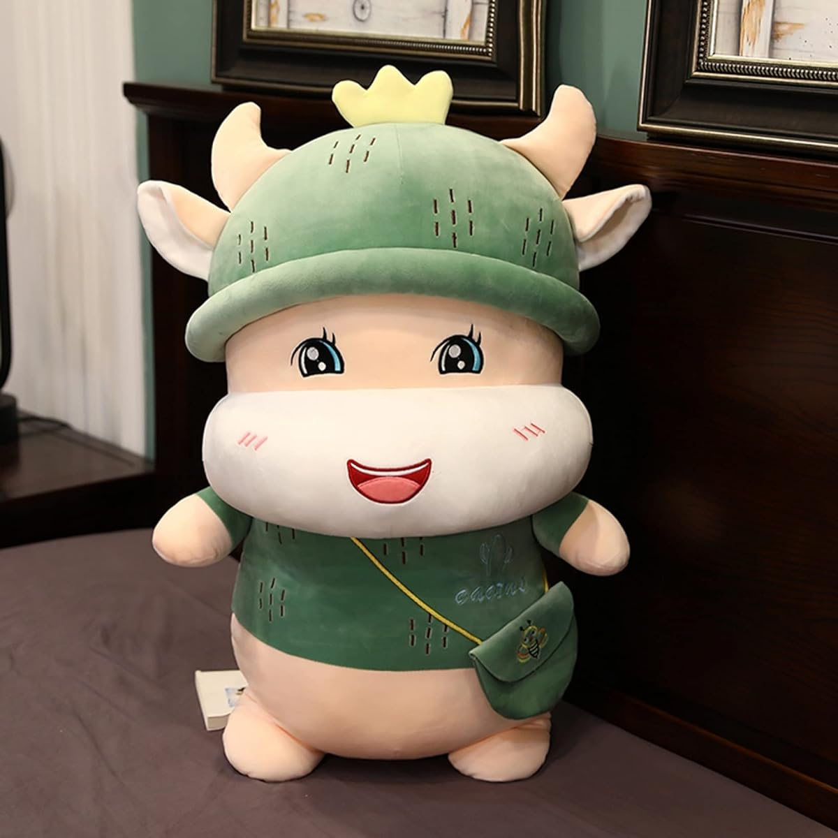 Cute girl fluffy stuffed animal cow hug pillow event color 1 birthday 60cm ornament interior girlfriend cow stuffed animal cute soft stuffed animal girlfriend gift hug pillow soft