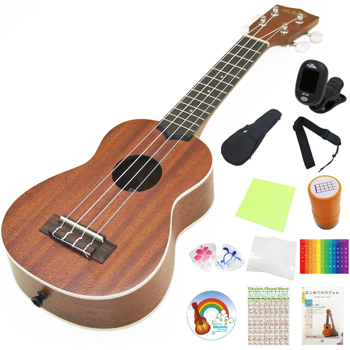 KALA Kala Ukulele KA-S Soprano Special 12-piece Set Mahogany (US Brand) (Sweet Tone) (u)