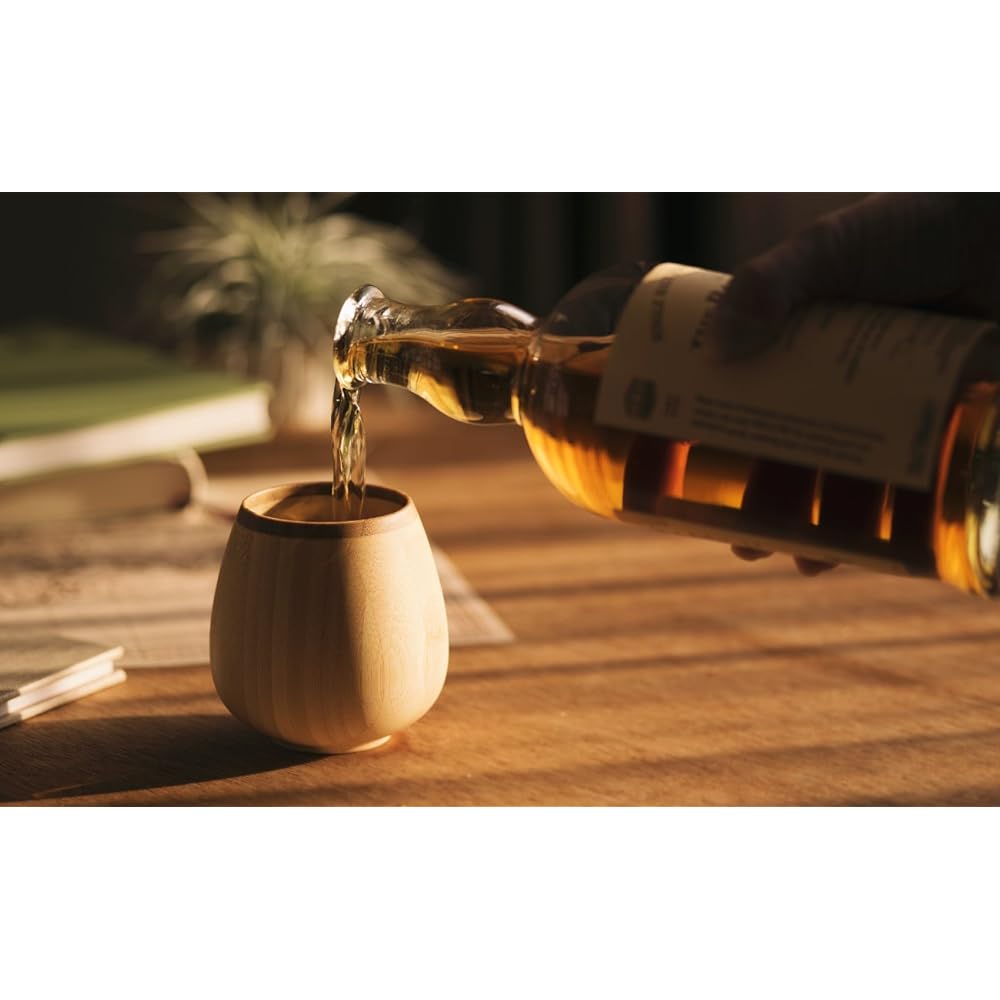 RIVERET Vessel Glass Locking 240ml Pair Set Bamboo Dishwasher Safe White/Brown RV-116WB