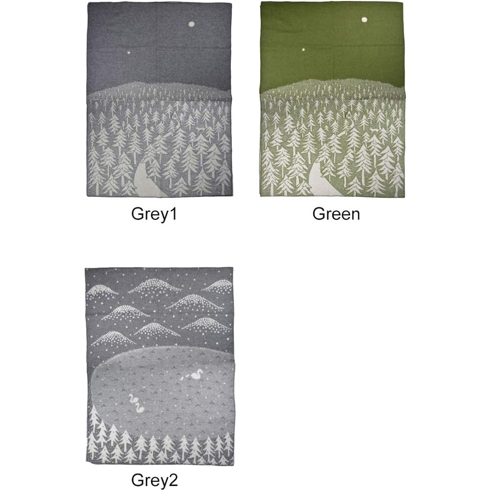 Klippan Wool Blanket 130 x 180 House in the Forest [Gray 225101] Single [Parallel Import]
