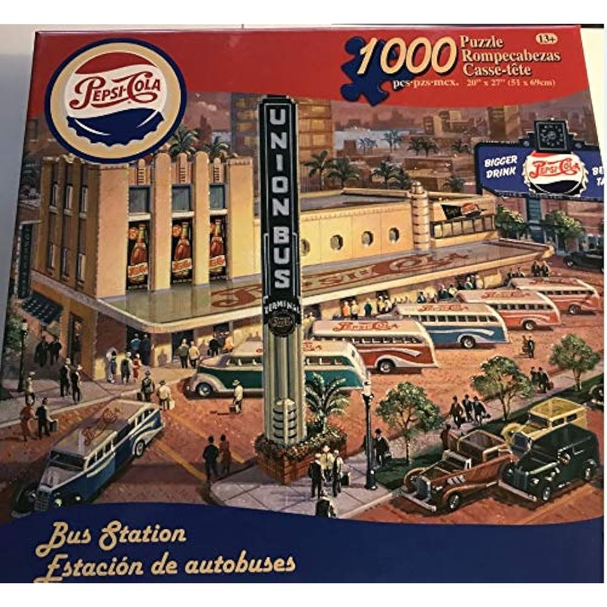 Pepsi-Cola Vintage 1000 Piece Jigsaw Puzzle | Bus Station