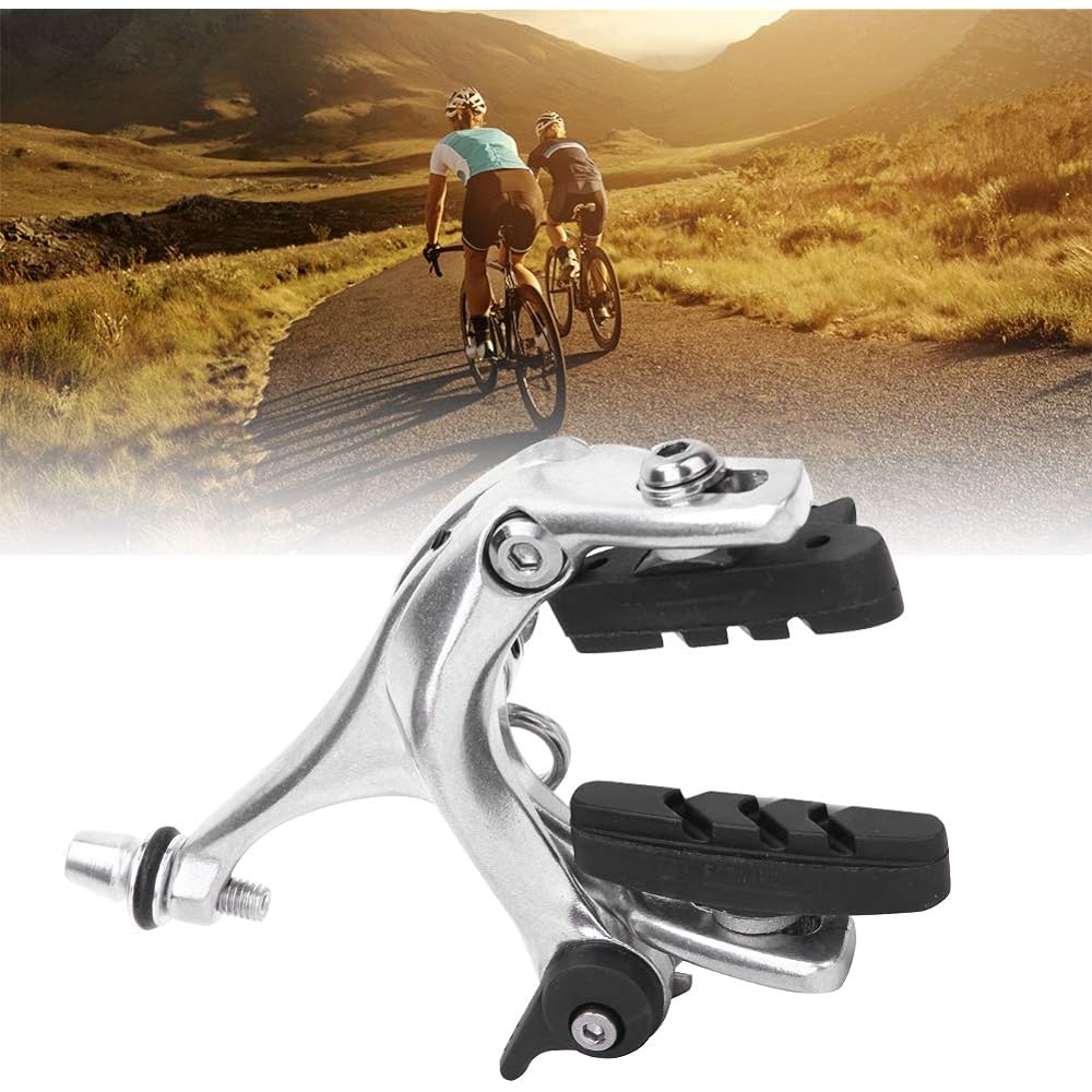 Bicycle Brake Fixed Gear Front Rear Bike Caliper Clout Hydraulic Disc Brake System (Silver-Front Clip)