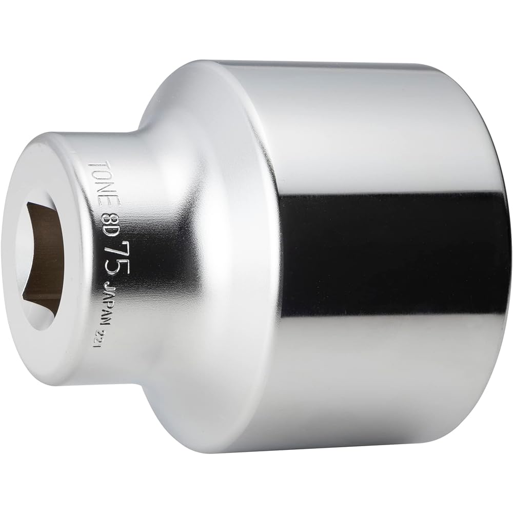 TONE socket (12 squares) 8D-75 Drive angle 25.4mm (1") Width across flats 75mm