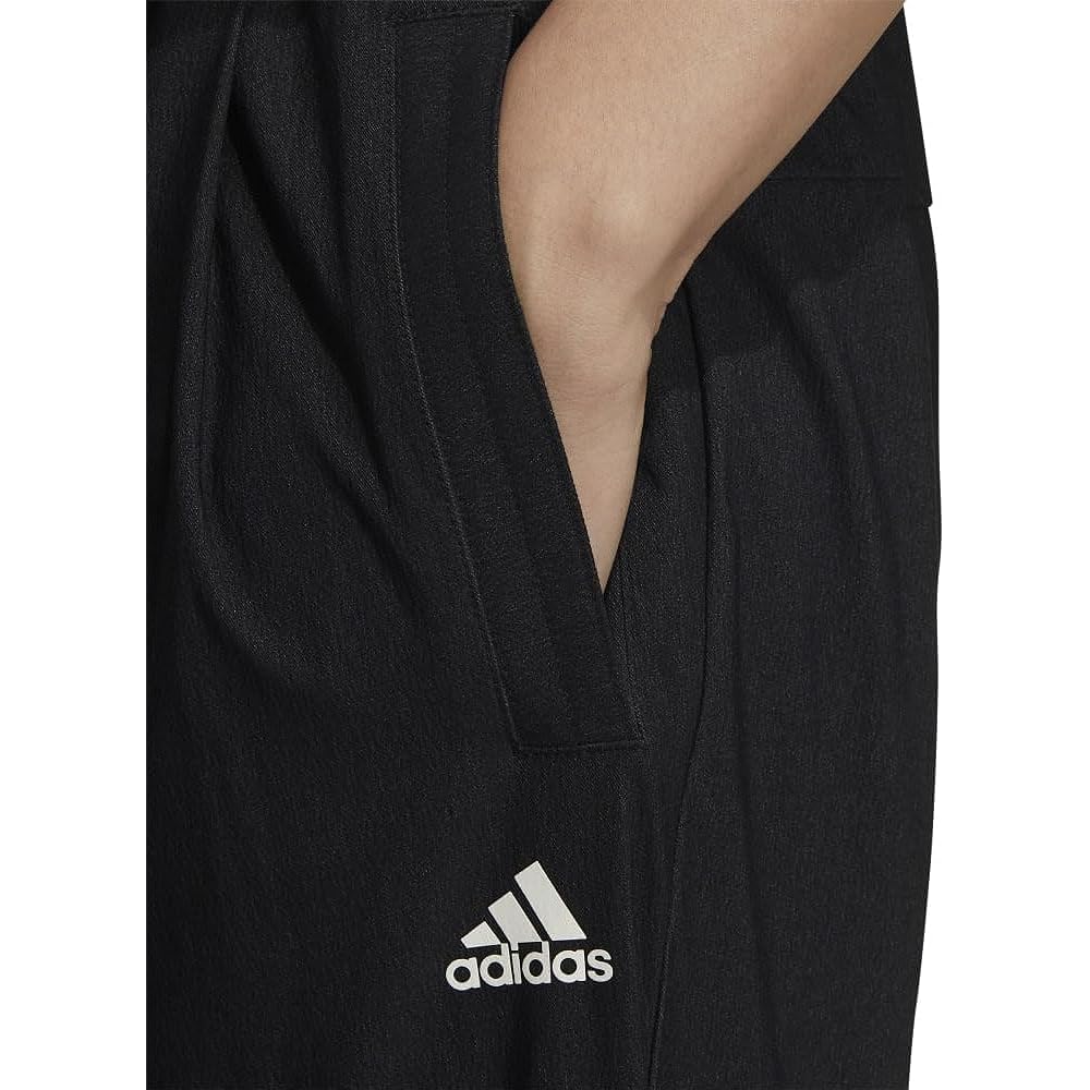 [Adidas] Jersey Bottom Denim Look Cross Pants BUJ46 Women's