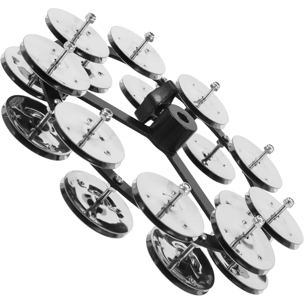VICASKY 5 Pieces Drum Hanger Hi-Hat Bell Percussion Hi-Hat Tambourine Drum Hi-Hat Accessories Drum Cymbal Hi-Hat Tambourine Drum Cymbal Hi-Hat Tan