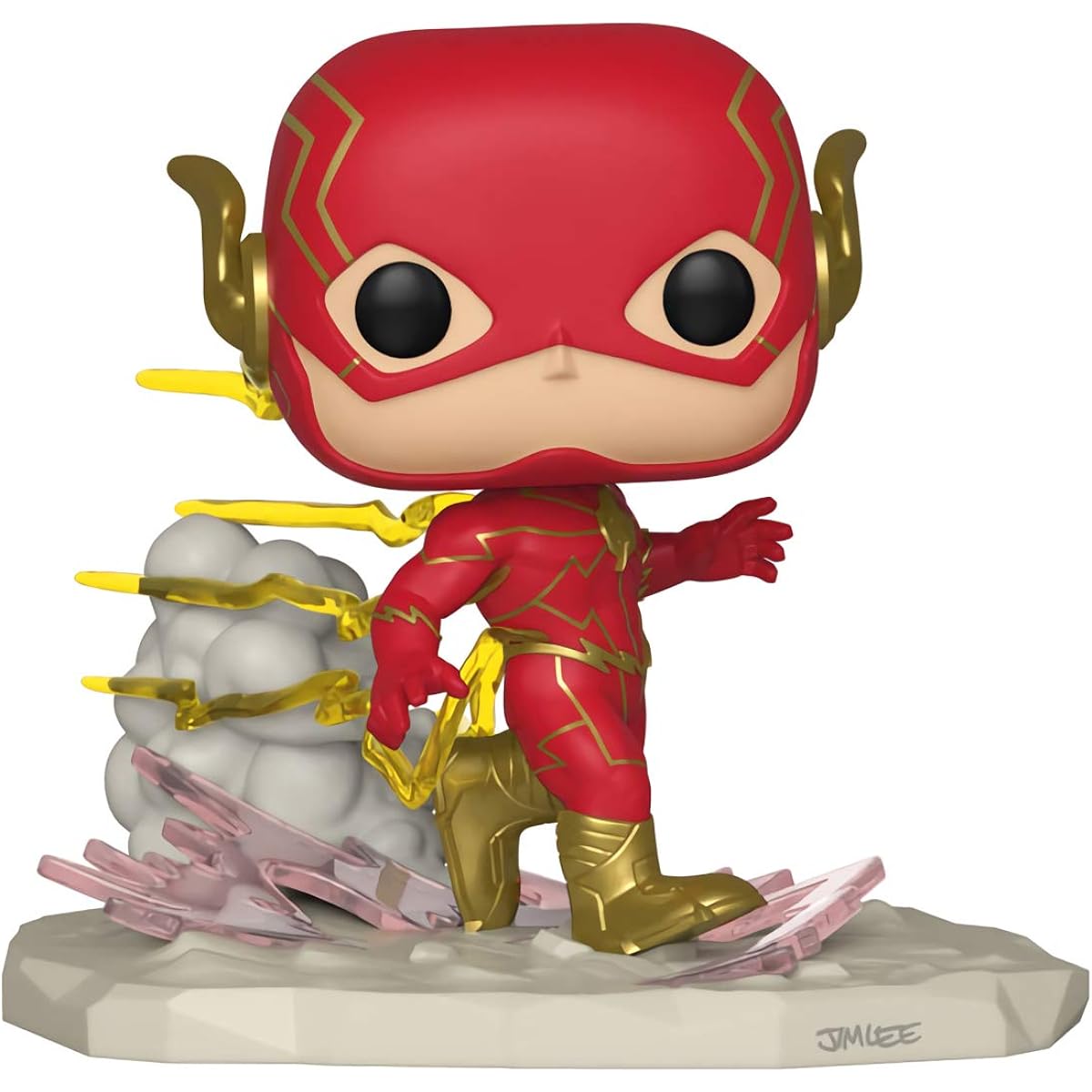 Funko The Flash (GameStop Exclusive Deluxe DC Collection by Jim Lee): The Flash x POP Heroes Vinyl Figure + 1 Official DC Trading Card Bundle [ 268 / 36226]