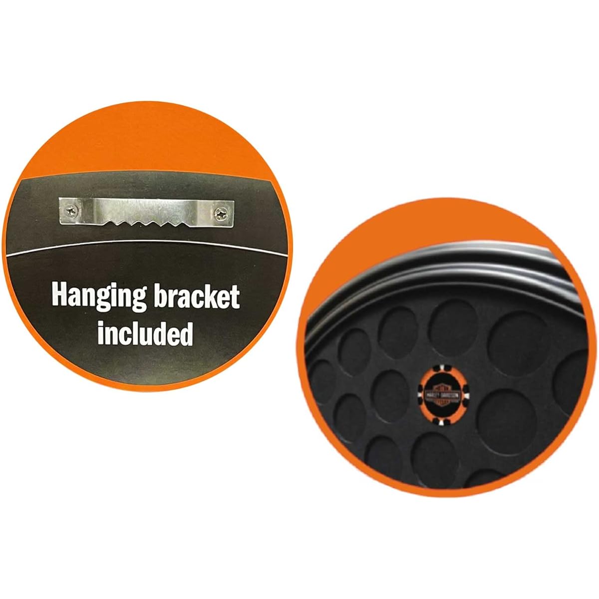 Harley-Davidson Trademark Bar & Shield Round Poker Chip Frame - Holds 47 Chips