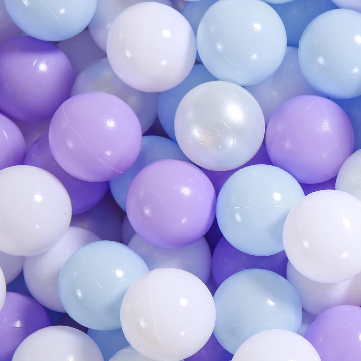STARBOLO Ball Pit Balls, 100pcs, Phthalate Free, BPA Free, Non-Toxic, Crush Resistant, Play Balls, PVC Dustproof Storage Bag with Zipper, 100pcs