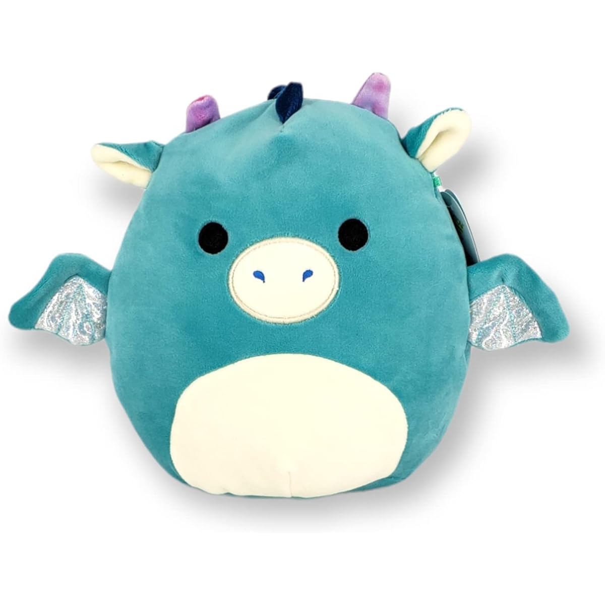 SQUISHMALLOW KellyToys - 12" (30cm) - Teal Dragon - Super Soft Plush Animal Pillow Pal Buddy Stuffed Animal Birthday Gift