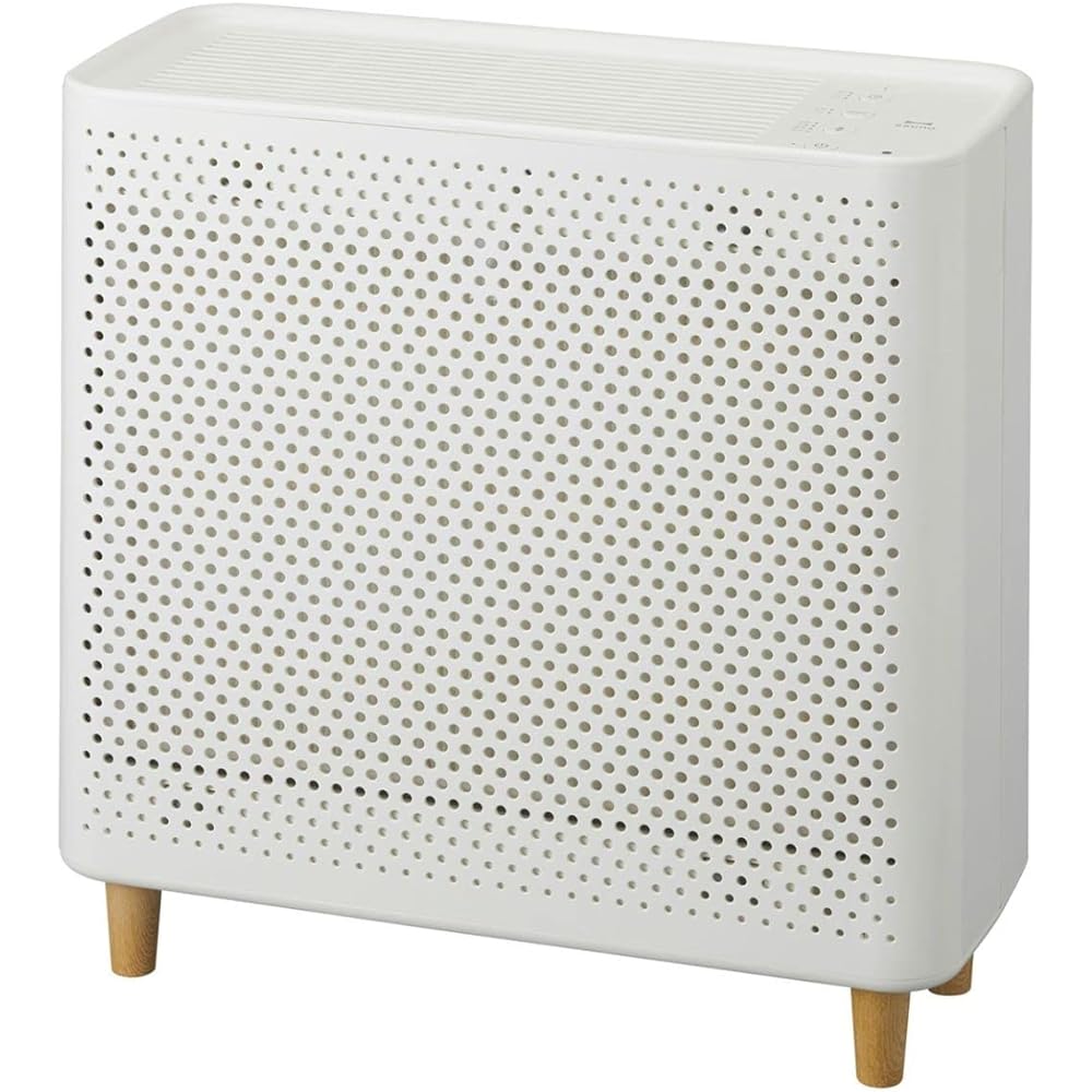 BRUNO Compact Floor Air Purifier, White Bruno Air Purifier, Small, Stylish, Pollen Countermeasure, Pollen, Disinfection, Deodorization BOE081-WH