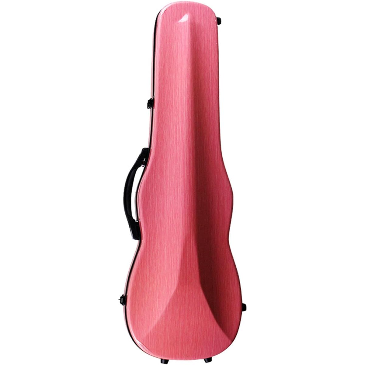 Violin Case 4/4 Full Size Violin Hard Case with Hygrometer Violin Case Backpack Carbon Fiber Triangle Shape Violin Backpack Shoulder Waterproof Rainproof Professional Violin Protection Box Sturdy Handle for Violinists, Pink