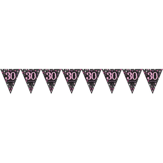 Amscan Sparkling Pink Celebration 30th Birthday - Bunting / Amscan Sparkling Pink Celebration 30th Birthday - Bunting
