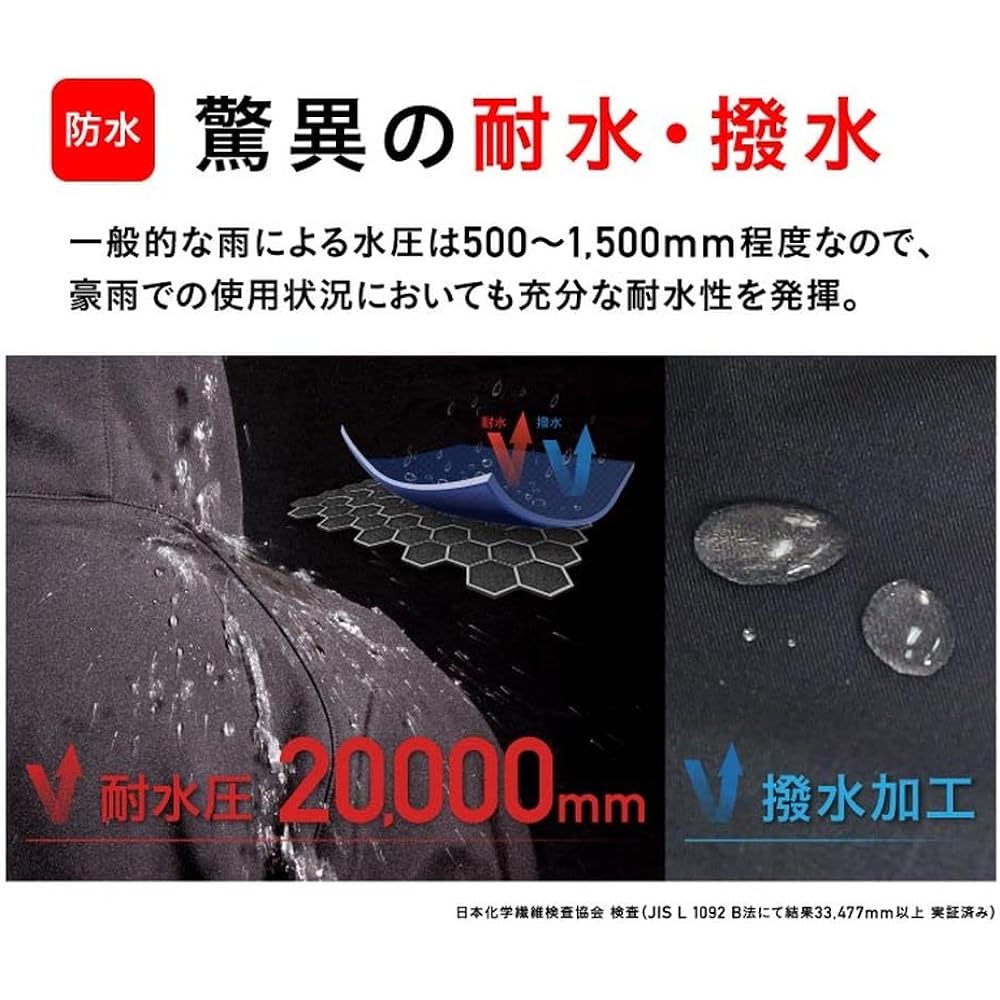 namelessage Rainwear Long Coat Backpack Fully Wide Type Water Pressure Resistance 20,000mm NARC-6300