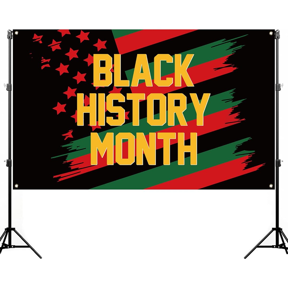 Nepnuser Black History Month Photo Booth Backdrop Afro African American National Holiday Party Decorations February Celebration Indoor Outdoor Wall Decor - 5.9x3.6ft