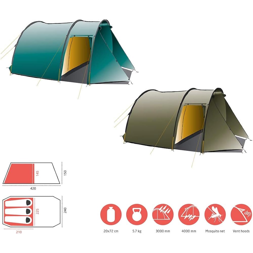 Grand Canyon Robson 3-person tent 2020 model Blue Grand Canyon Robson [parallel import goods]