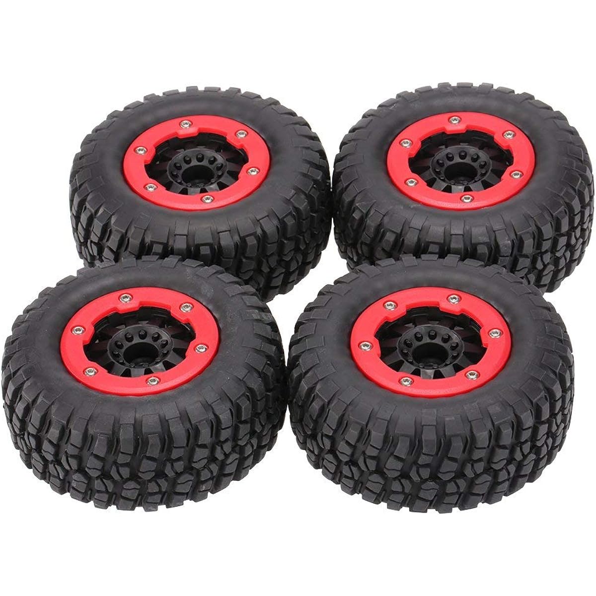 WONFAST 4 Pieces High Performance 110mm 1/10 Short Course Truck Tires with Wheel Rims for 1/10 RC Terrain