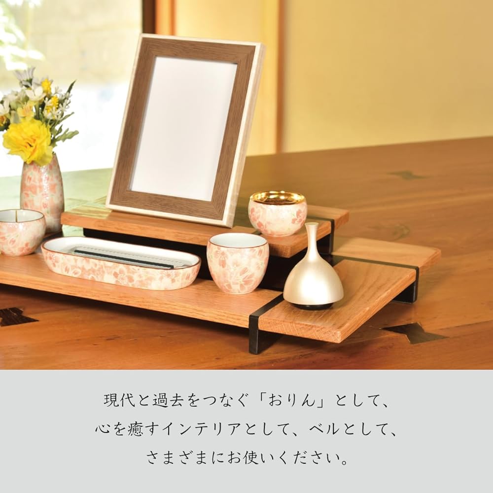 Orin Buddhist altar, Obon, First Bon offering, Rin, Handheld, Stylish, Interior, Mindfulness Meditation, ECHO, Silver, 42x42x67mm, Domestic, Made in Japan, Sunmeni, Small
