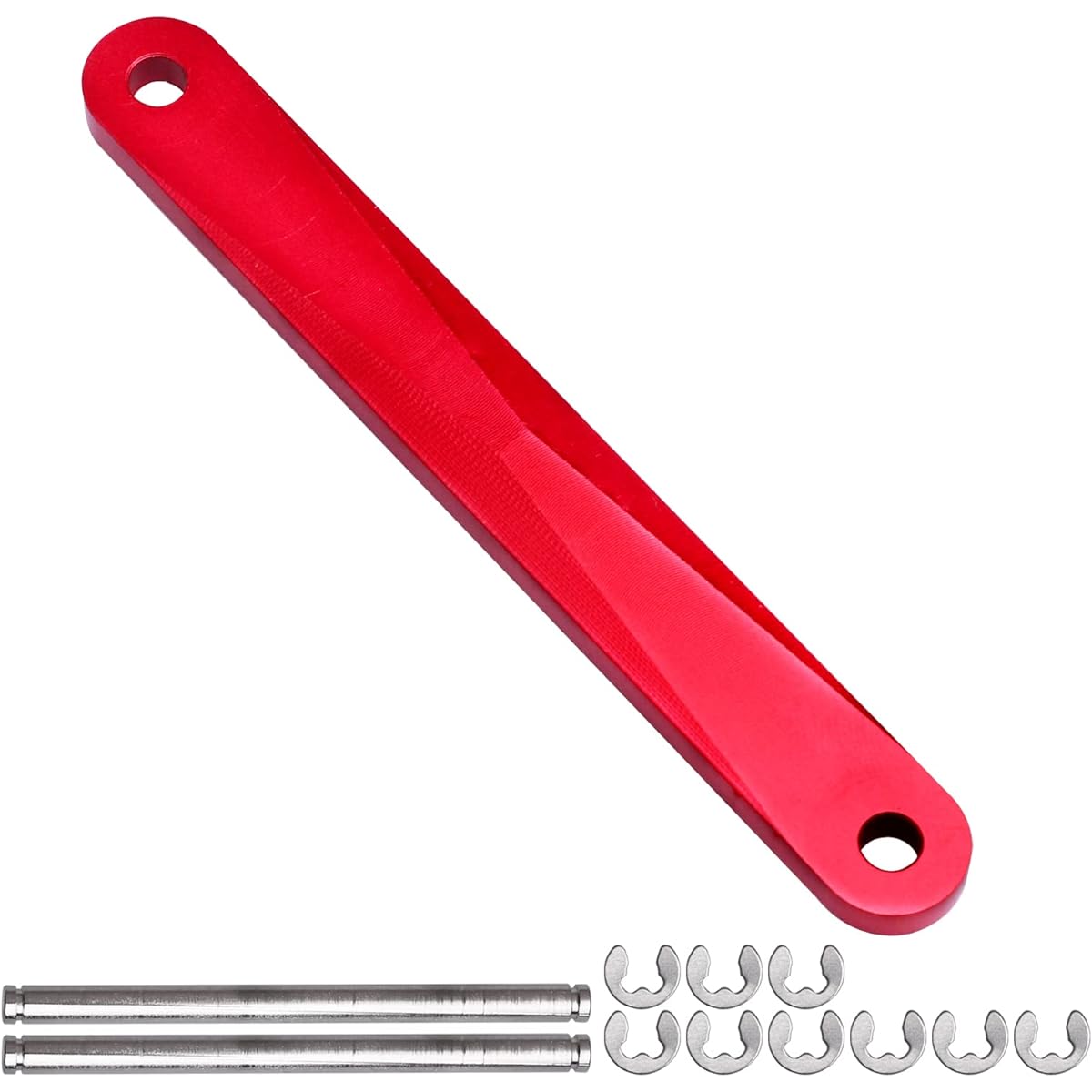 CrazyHobby Aluminum Tie Bar and Suspension Hinge Pins for 1/10 Traxxas Slash 2WD Stampede Rustler VXL Bandit, Replaces 2532 2640 (Red)