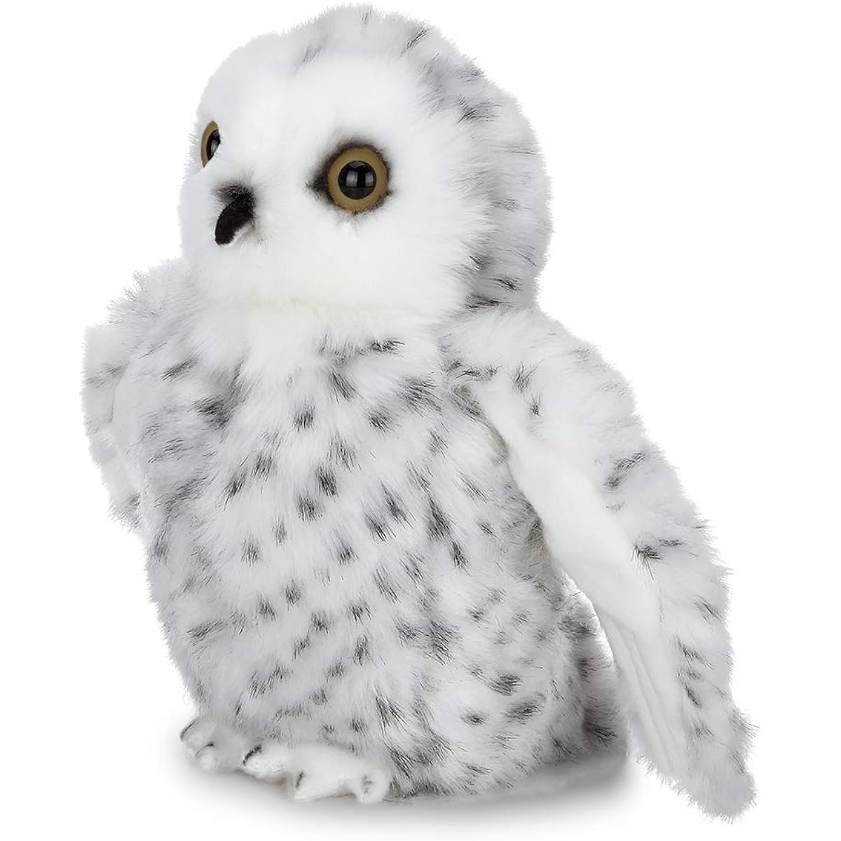 Bearington Drift Stuffed Plush Snowy Owl, 8 Inch