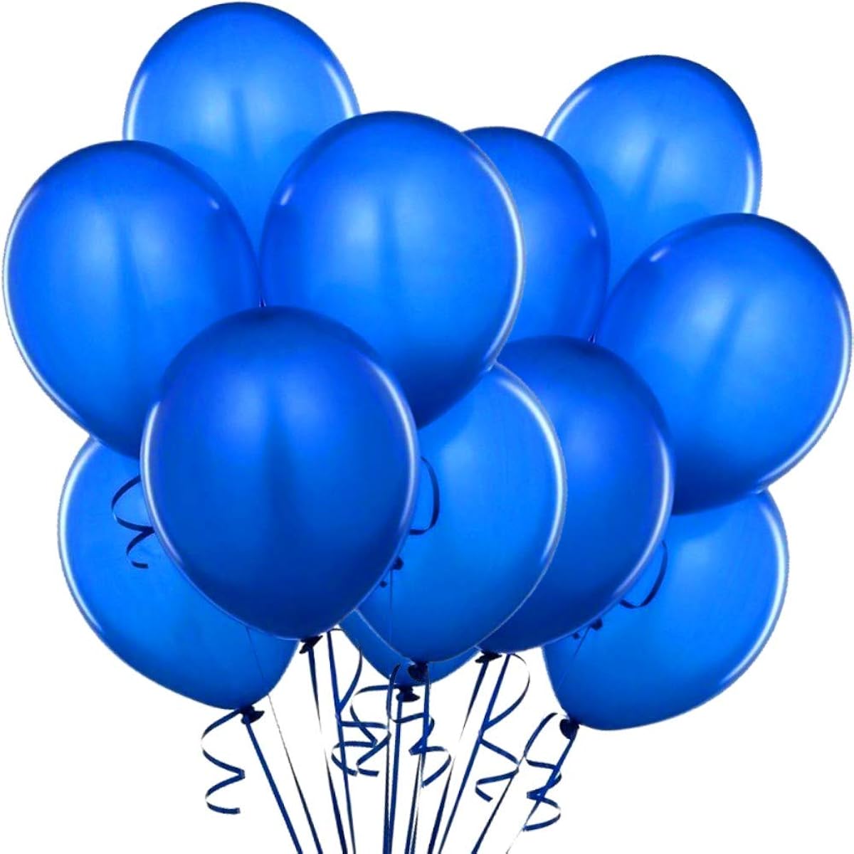 PMLAND 100pcs Blue Latex Party Balloons 12inch