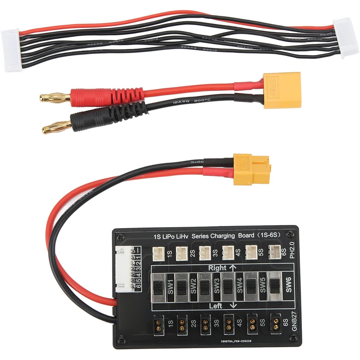 1S Battery Parallel Charging Board Battery Charger Module Lithium Battery Pack Series Charging Plate with XT60 Plug
