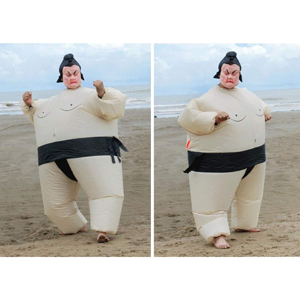 [YuanD] Inflatable Sumo Wrestler Kigurumi for Adults and Kids, Air-Filled, Funny Sumo Cosplay Costume with Hat
