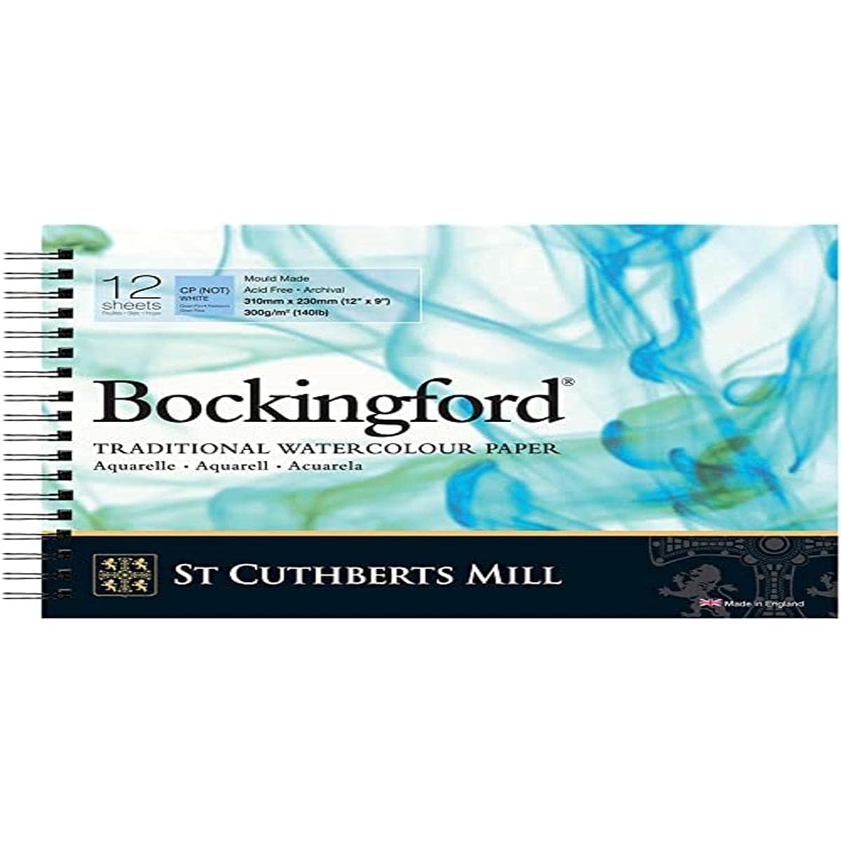 Bockingford 300gsm Spiral Watercolor PAD12" x 9" (310 x 230mm)