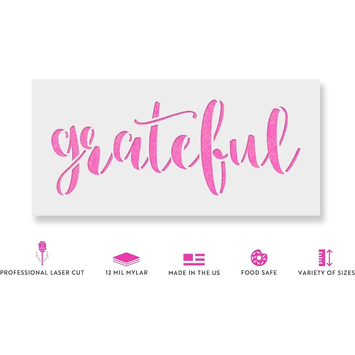 Grateful Stencil Templates for Walls and Crafts - Reusable Stencils for Small & Large Paintings