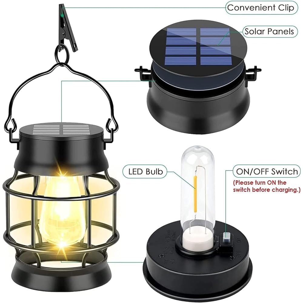 Outdoor solar light, solar lighting outdoor garden light garden light, long lighting, automatic on/off, IP65 waterproof, lightweight, camping, solo camping, BBQ, bellamping, night fishing, disaster prevention, power outage, emergency use (Set of 4)