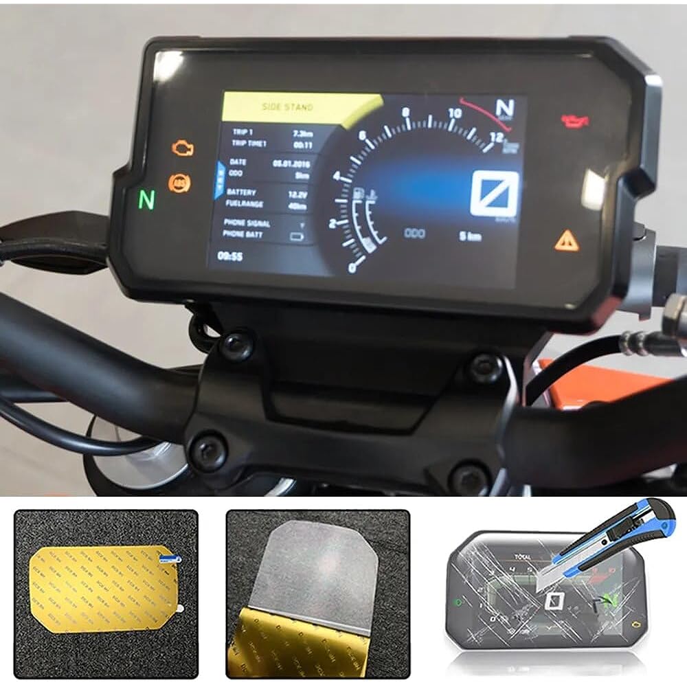 DEMUR Motorcycle Cluster Scratch Screen Protection Film Screen Protector for Duke 125 390 Duke 790 890 Adventure R ADV R DUKE390 Dashboard Screen Protector (Size : 5 PCS)