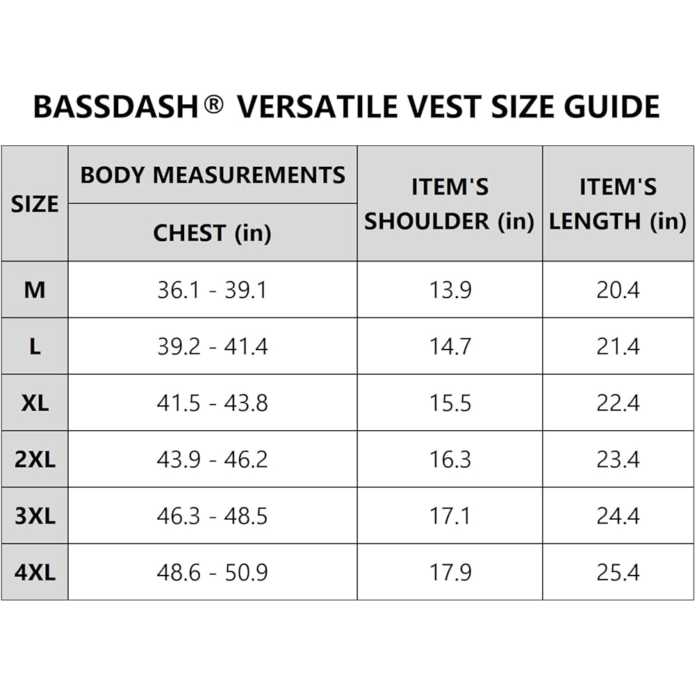 [Bassdash] Bassdash Fishing Vest, Multifunctional Mesh Vest, Ultra Lightweight, Fishing, Climbing, Photography, Outdoor Vest, Men's