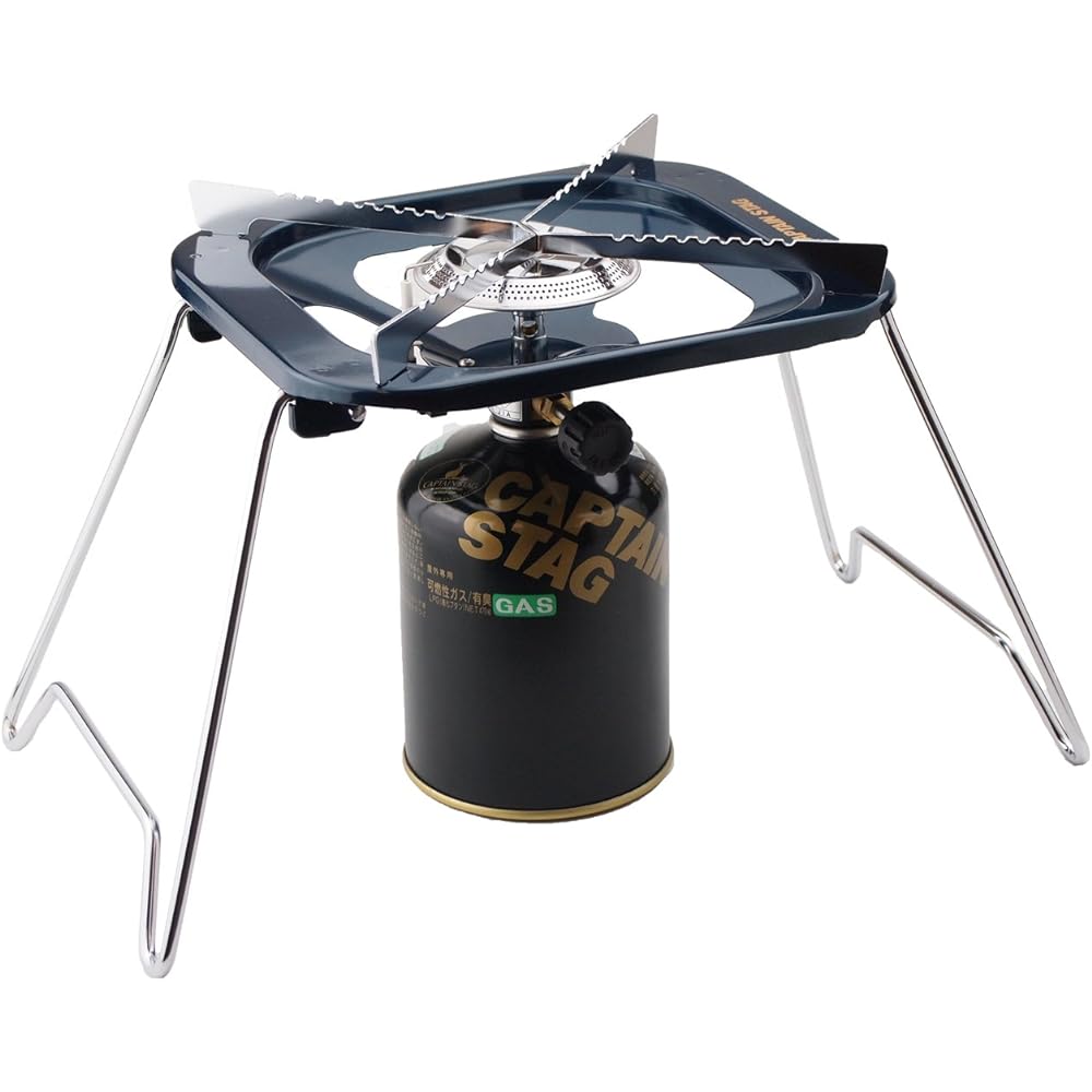 Captain Stag Large Trivet Gas Burner Stove (Storage Bag Included) M-8809
