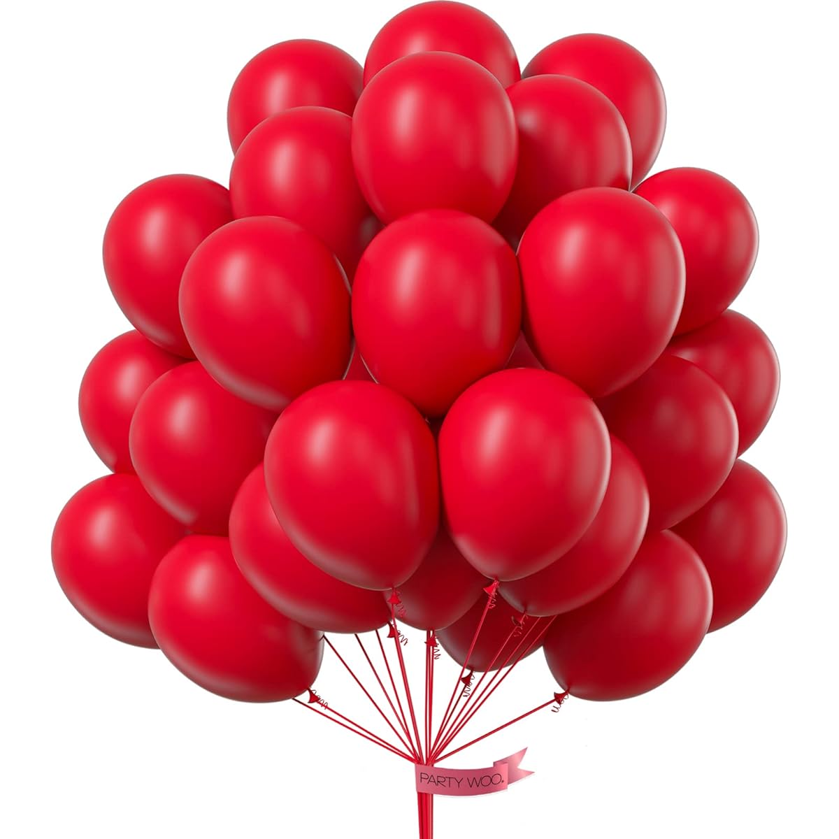 PartyWoo Red Balloons 50pcs 12inch Matte Red Balloons Red Latex Balloons for Balloon Garland Balloon Arch Birthday Party Decorations Wedding Decorations Baby Shower Decorations Red -Y57