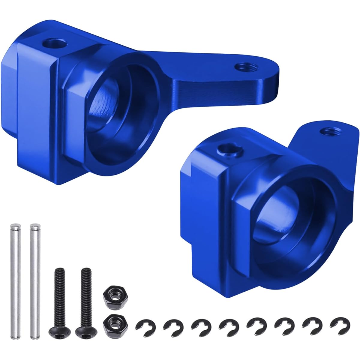 Hobbypark Aluminum Front Steering Block Upgrade Parts for 1/10 Traxxas Slash 2WD Rustler Stampede Bandit Replacement 3736 Navy Blue Anodized