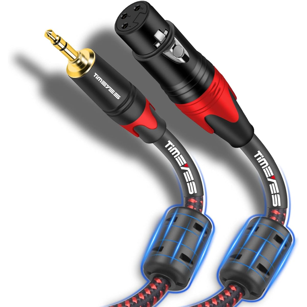 TIMEYES Female XLR to 3.5mm Jack Cable 3M Unbalanced 1/8" Plug to XLR 3 Pin Female Microphone Cable 10 Feet 3.5mm - XLR Microphone Cable XLR to 3.5mm 1/8" AUX Audio Adapter Patch Cord 1/8" - XLR wire