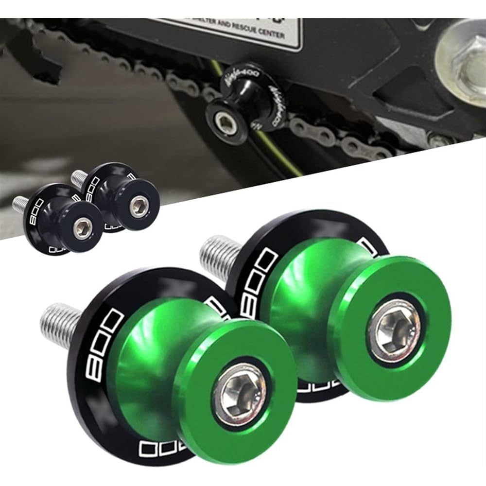DEMUR 8mm Motorcycle Stand Screw Slider Bike CNC Swingarm Spool Slider Protector For Kawasaki Z800 Z 800 Z800 2012-2018 2017 Swingarm Slider Spool (Size: B Green)