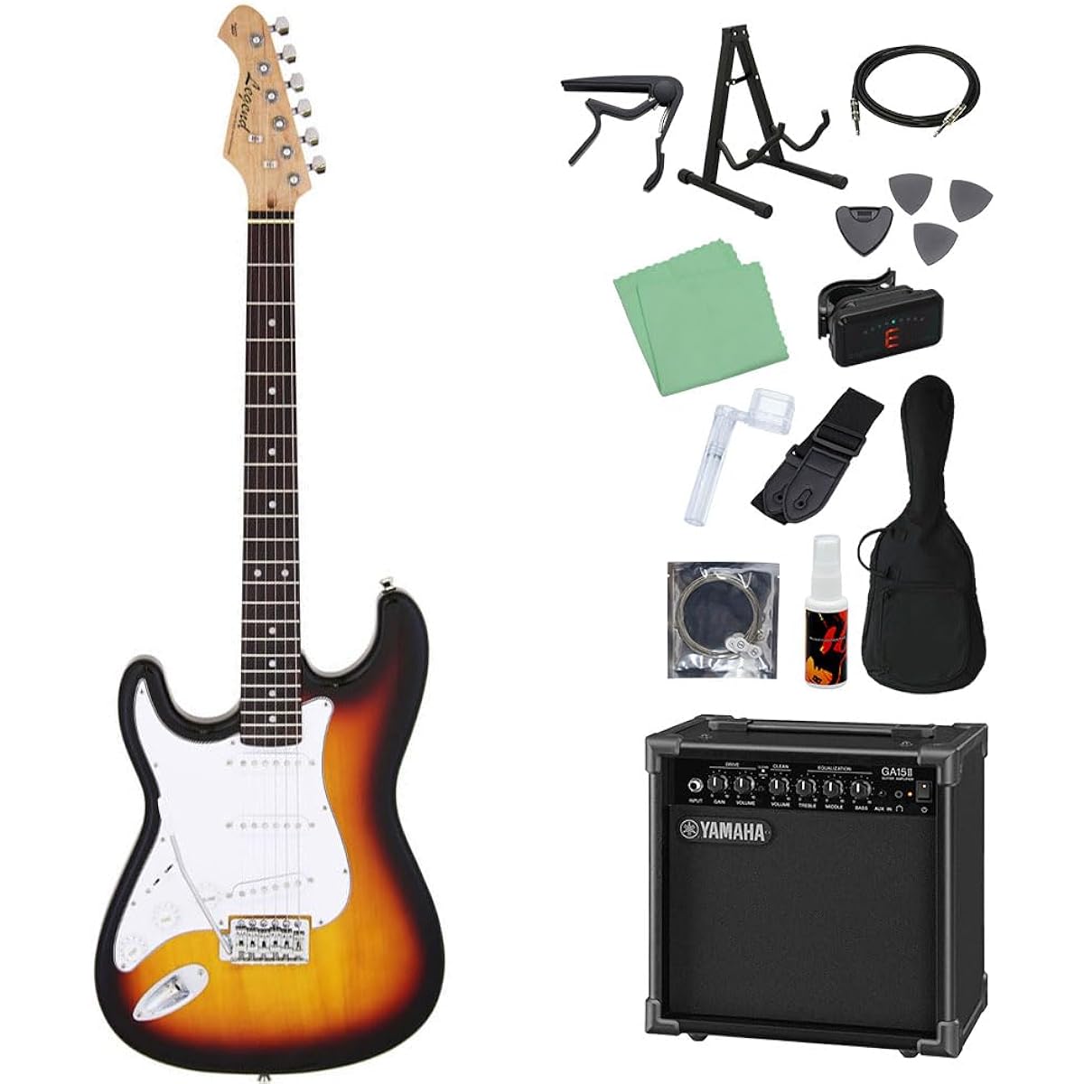 LEGEND LST-Z L/H Electric Guitar Beginner 14-piece Set [Includes GA15II] 3TS Lefty Left-handed Legend
