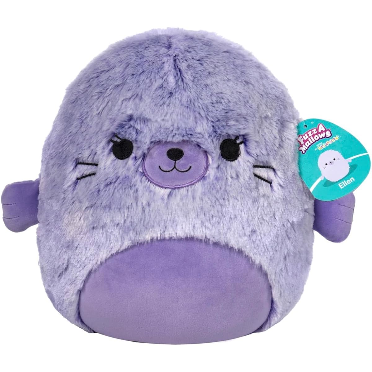 Squishmallow Official Kellytoy Fuzz-A-Mallows Fluffy Stuffed Animal (12-Inch, Elensir)