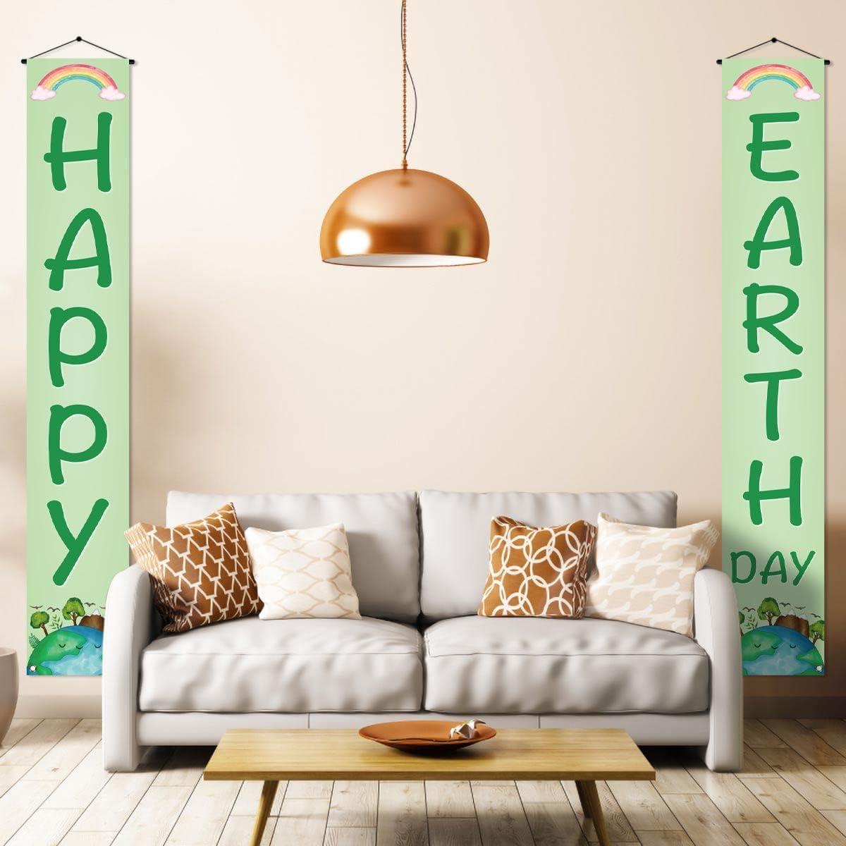 Happy Earth Day Porch Banner April 22 Travel Theme Party Decorations Rainbow School Classroom Front Door Wall Hanging Banner Decor