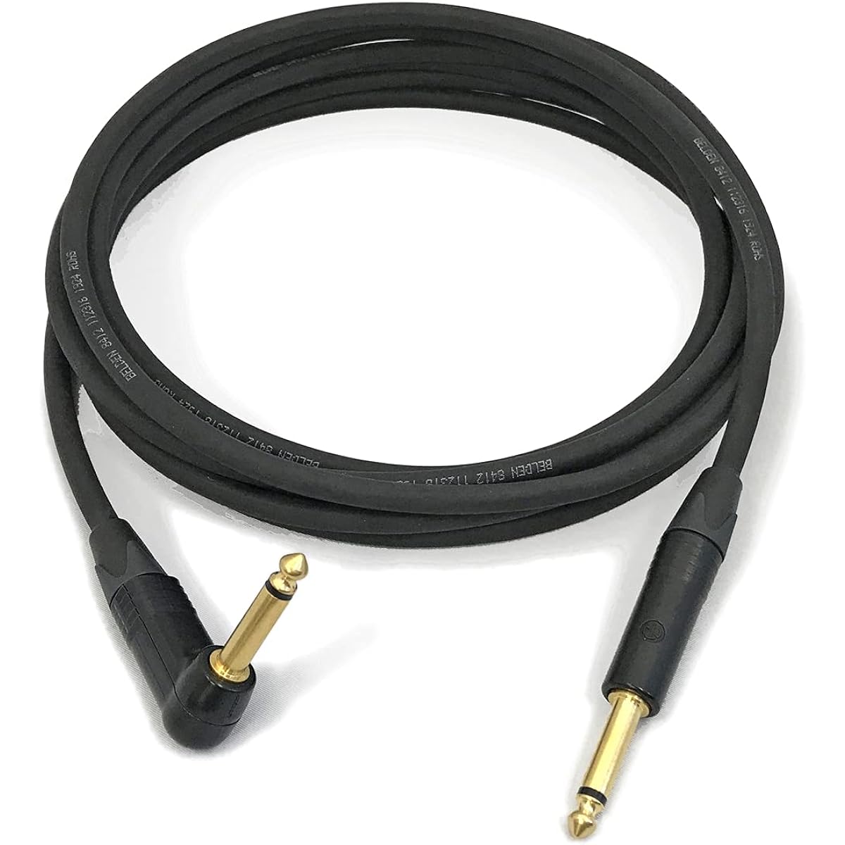 Pro Cable BELDEN 8412 Guitar Cable (Guitar Shield) NEUTRIK Gold Plated Plug (9.0m, S-L, Black)