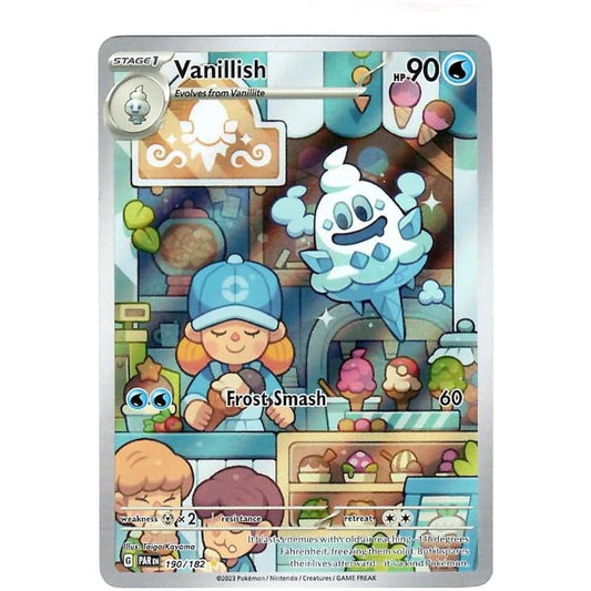 Pokemon Vanillish 190/182 Paradox Rift Illustrated Rare Single Card