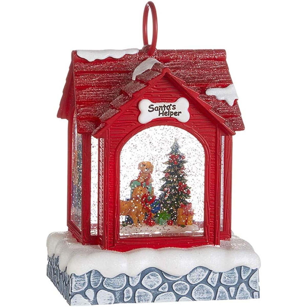 Raz 4000783 Puppy Gift Water Dog House with Musical Lights 8.25" Multicolor