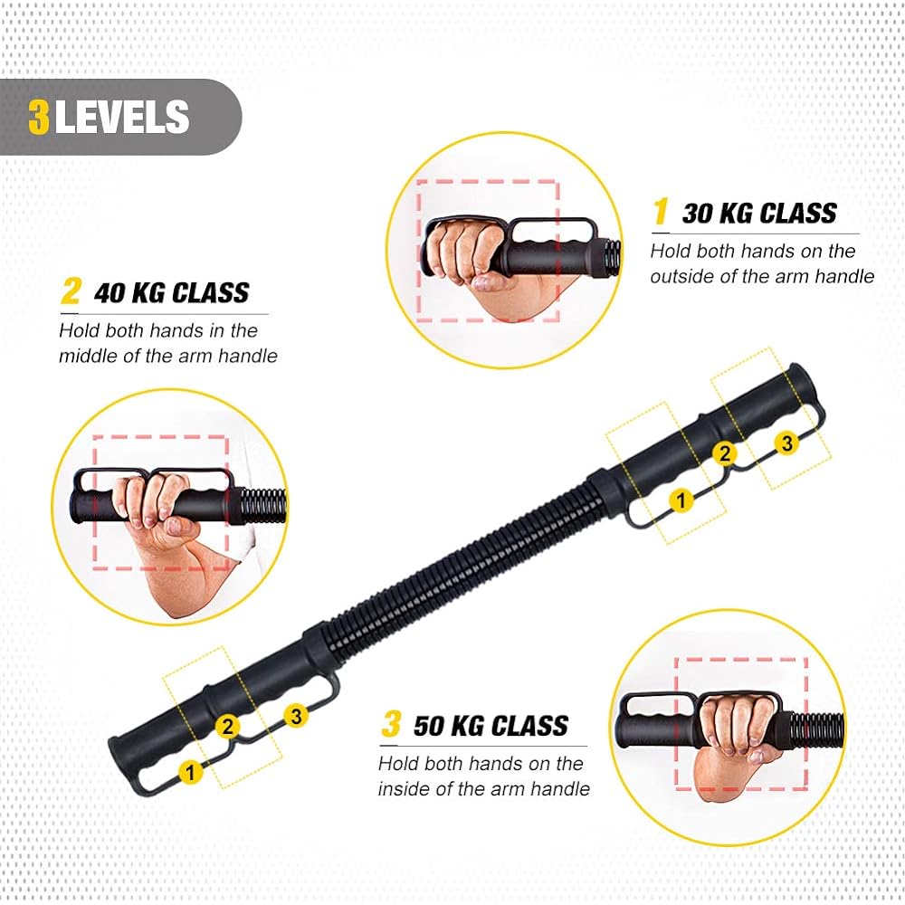 DOBEN Arm Bar Large Chest Muscle Training Equipment 30KG 40KG 50KG Arm Strengthening Upper Body Muscle Training Equipment for Advanced Users
