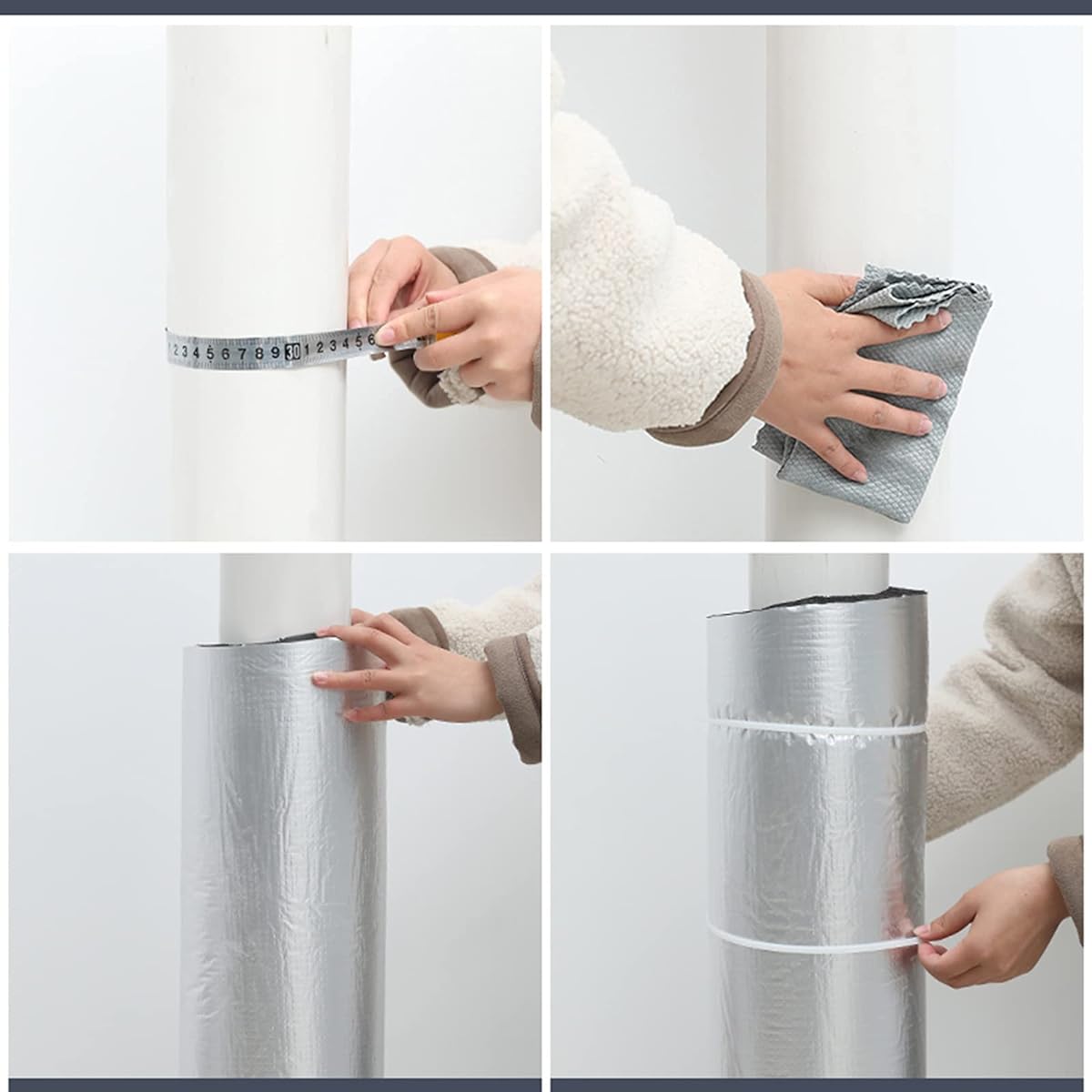 10 Square Meters Soundproofing Material, Pipeline Door and Window Sound Absorbing Cotton Self-Adhesive Easy to Install Soundproof Foam