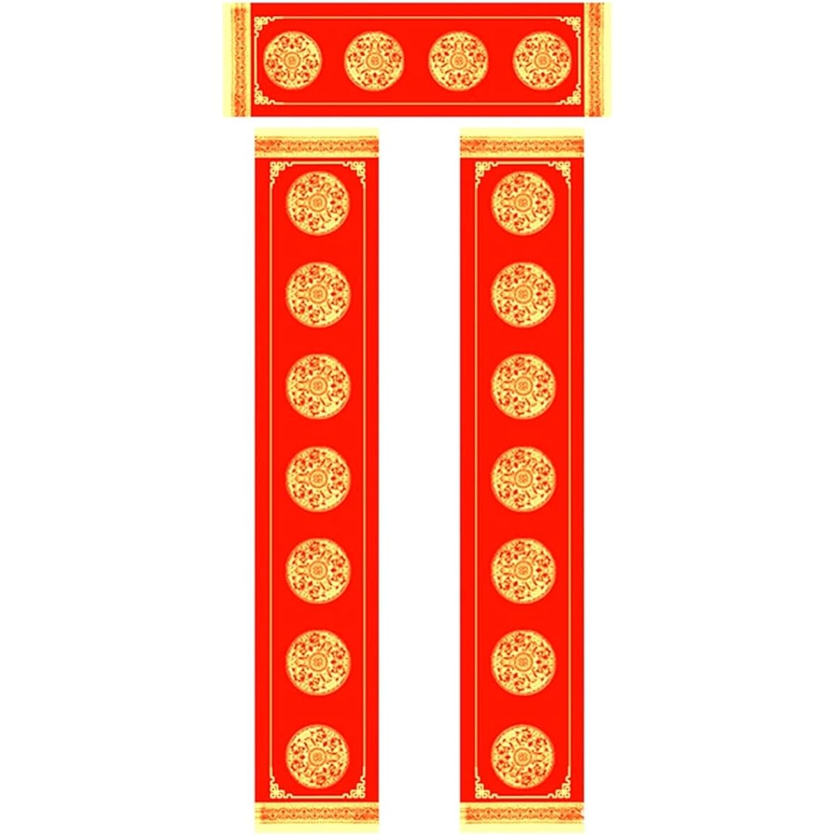 KYMY 2023 Chinese New Year Couple Set, Red Xuan Blank Paper, Spring Festival Red Spring Festival Red Spring Festival Decoration (Gold-23X138cm)